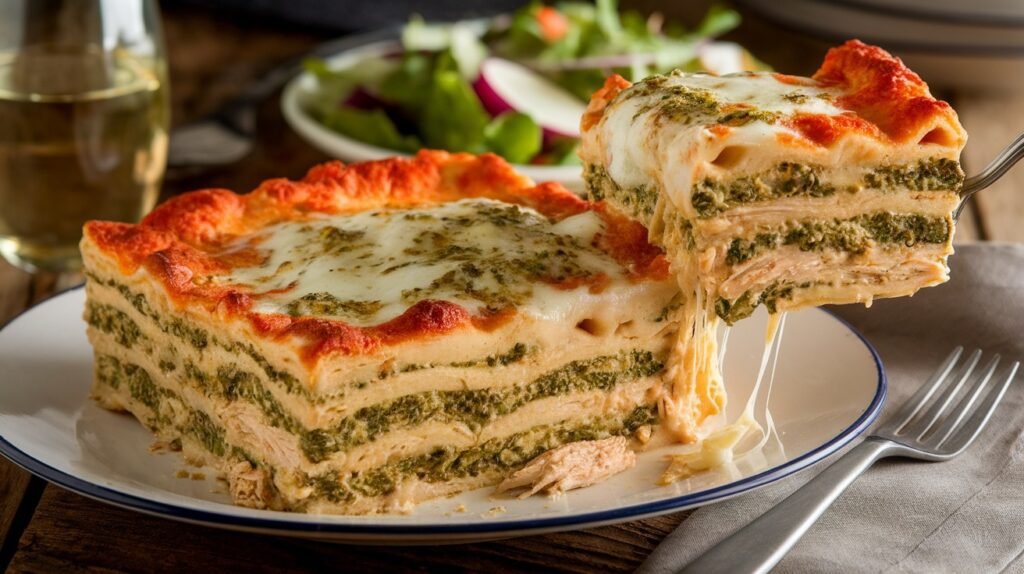 Chicken and Broccoli Pesto Lasagna
