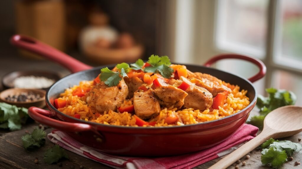 Spicy Chicken and Rice Skillet