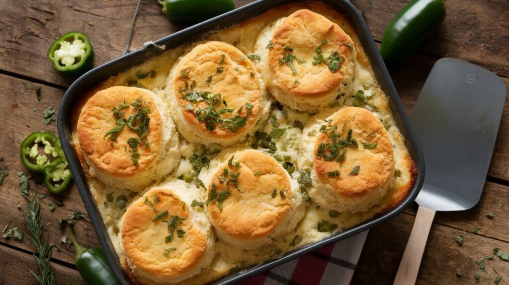 Chicken Jalapeño Biscuit Bake