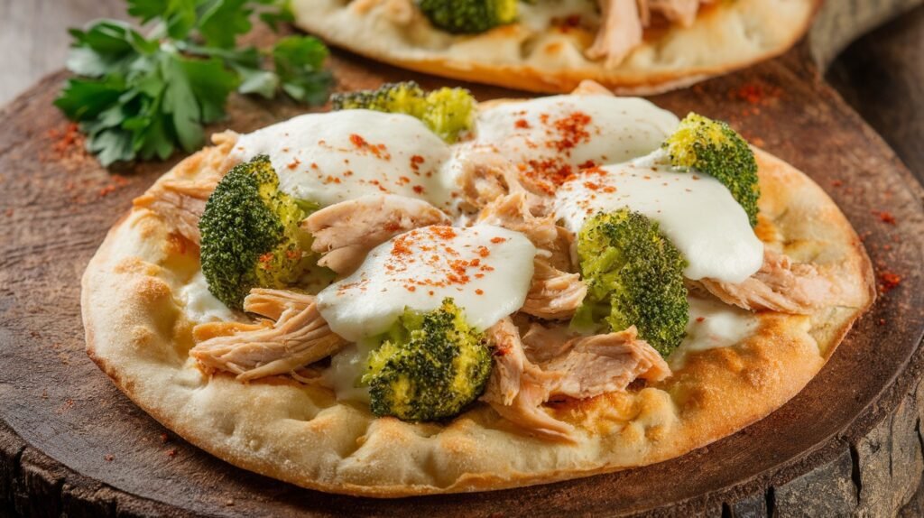 Spicy Chicken and Broccoli Flatbread