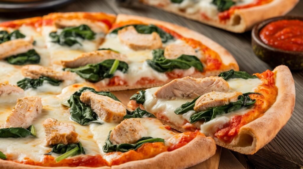 Chicken and Spinach Pizza