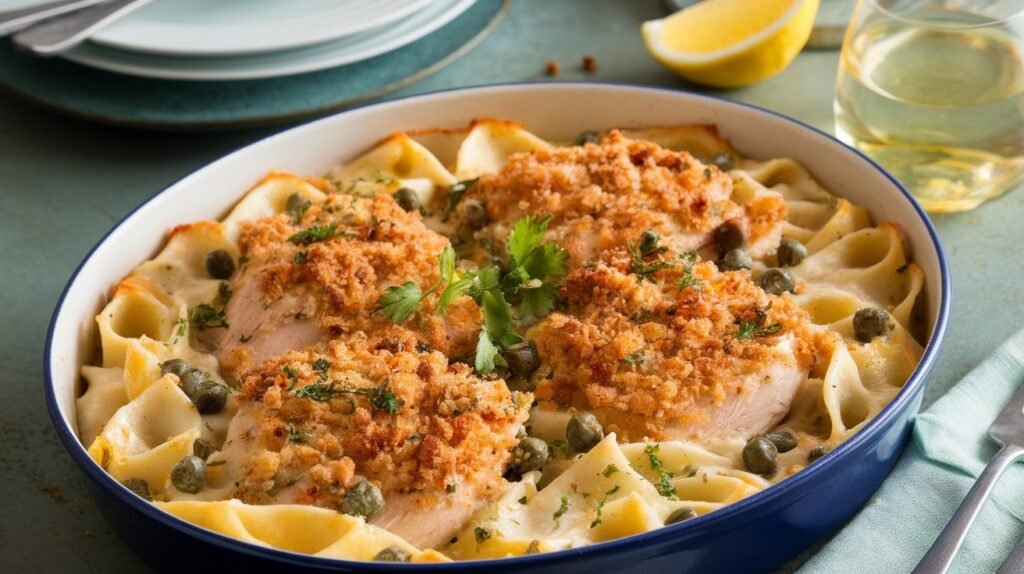 Baked Chicken Piccata Pasta