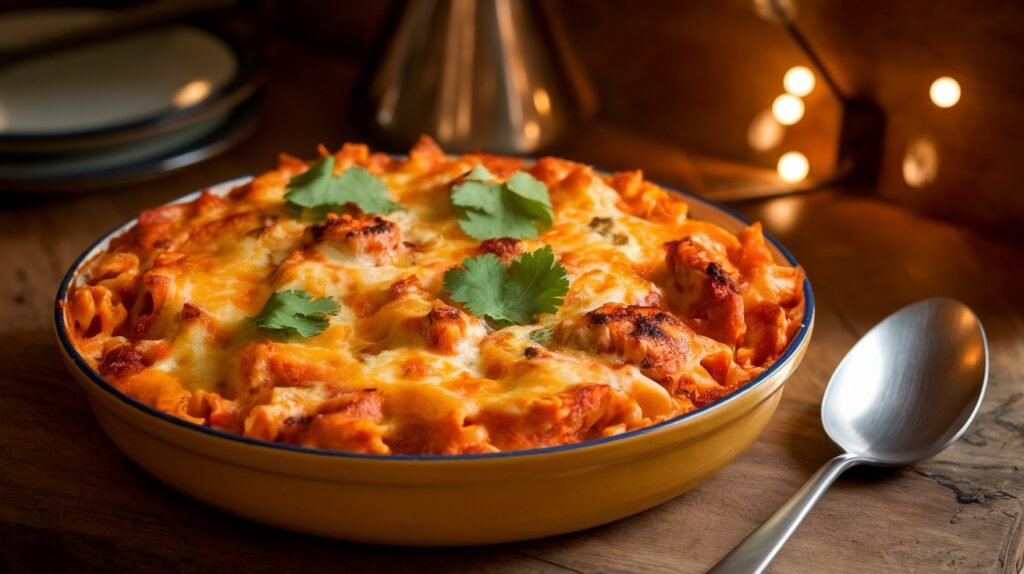 Chicken Tikka Pasta Bake