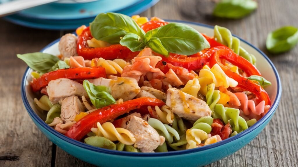 Chicken and Roasted Pepper Pasta Salad