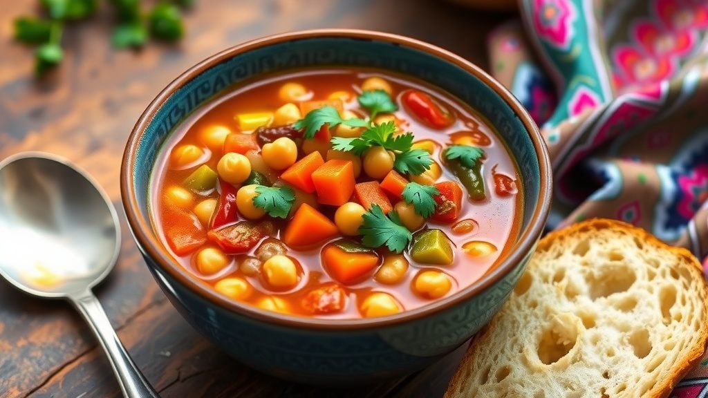 Spiced Moroccan Chickpea Soup