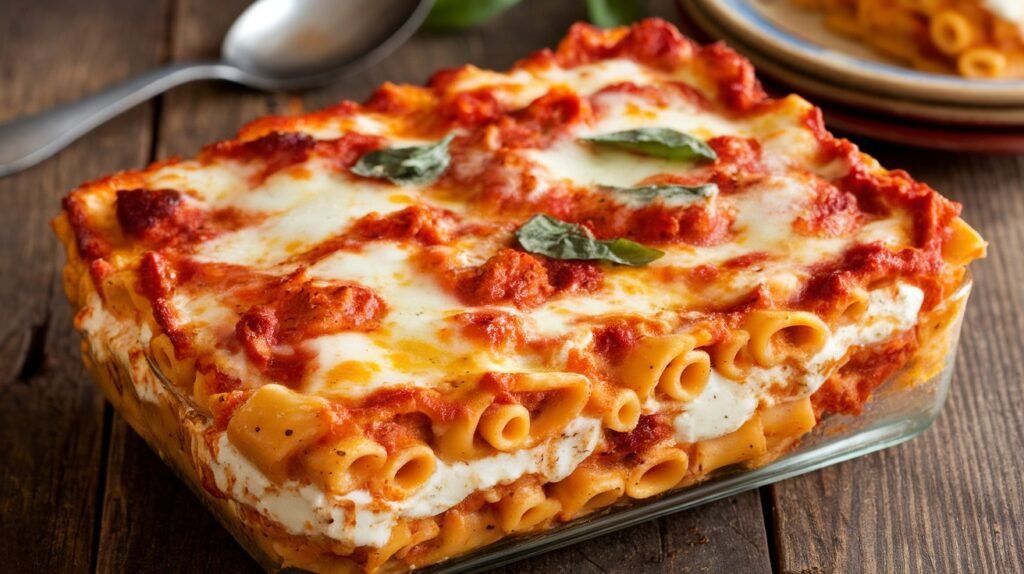 Chicken and Ricotta Ziti Bake