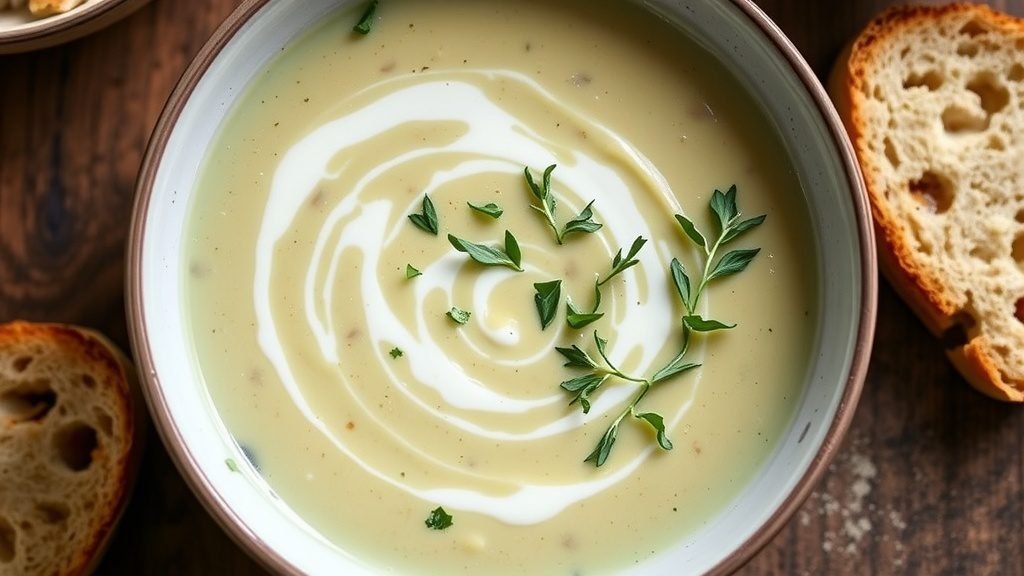 Creamy Artichoke and Leek Soup