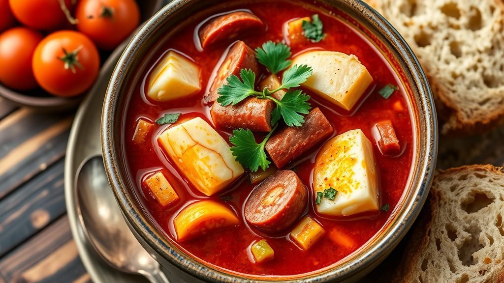 Spanish Fish and Chorizo Soup