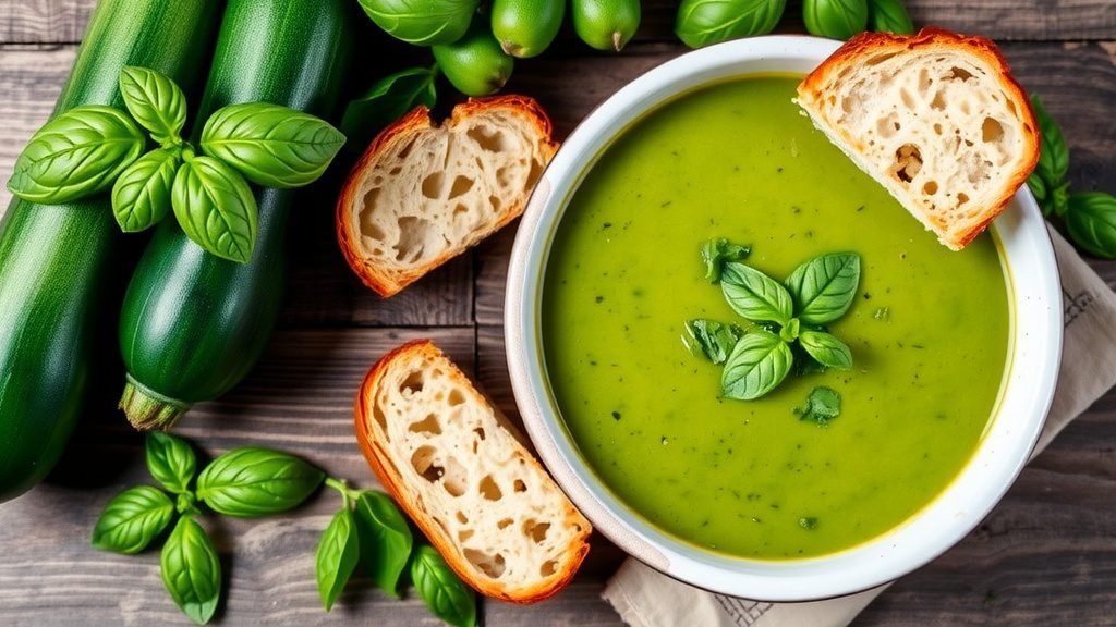 Summer Zucchini and Basil Soup