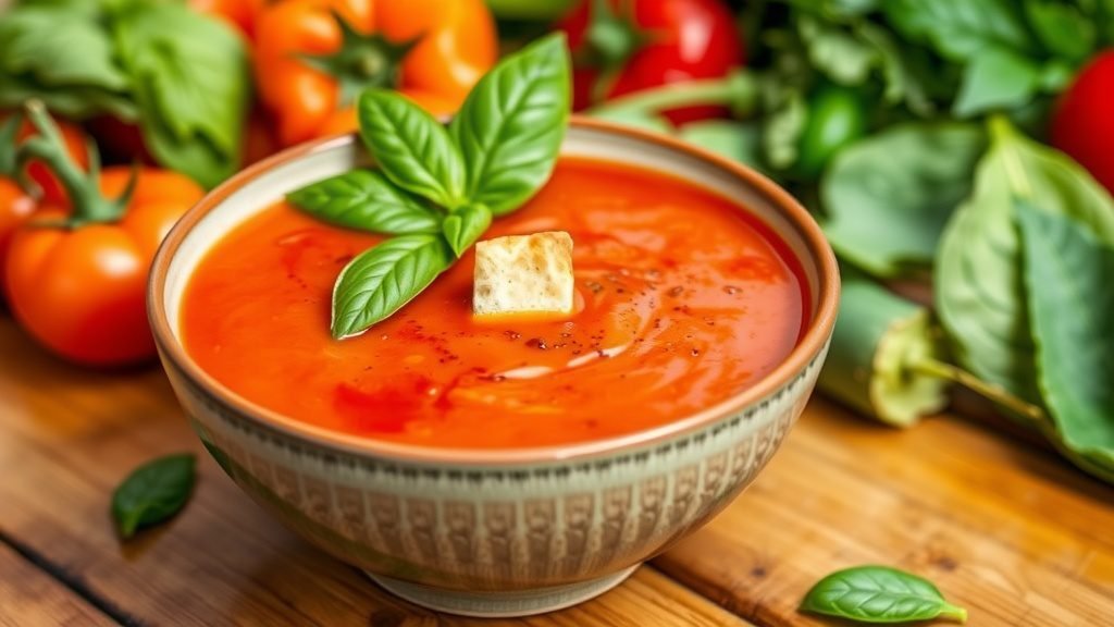 Tomato and Red Pepper Chilled Soup