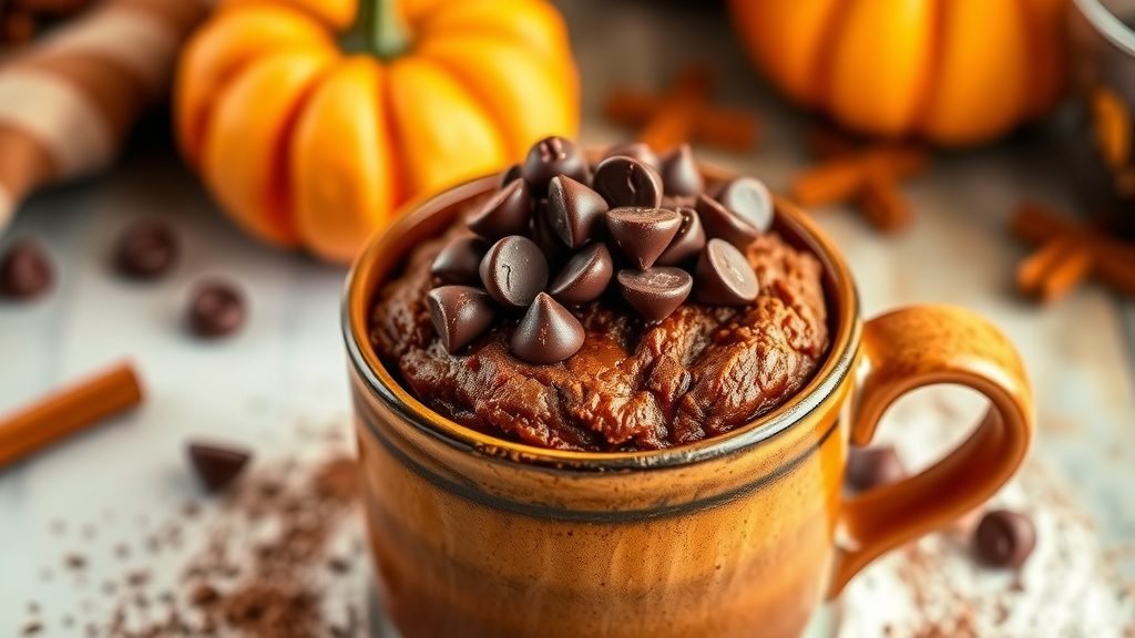 Chocolate Pumpkin Mug Cake