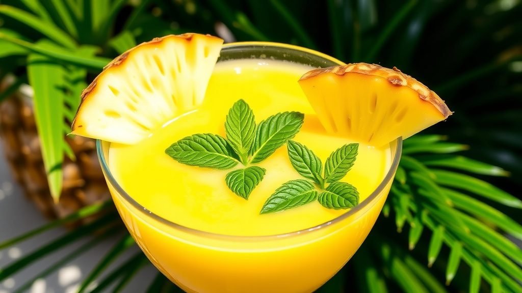 Coconut Water and Pineapple Soup