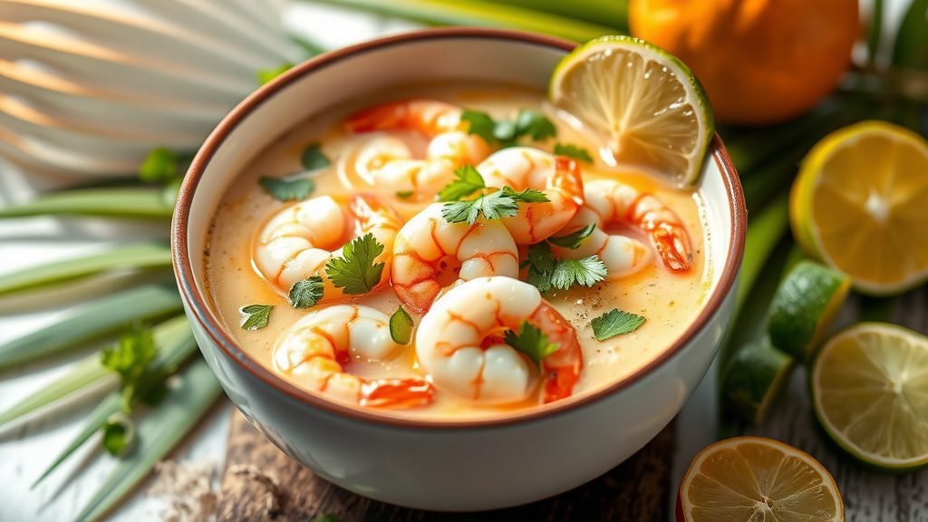 Coconut Lime Shrimp Soup