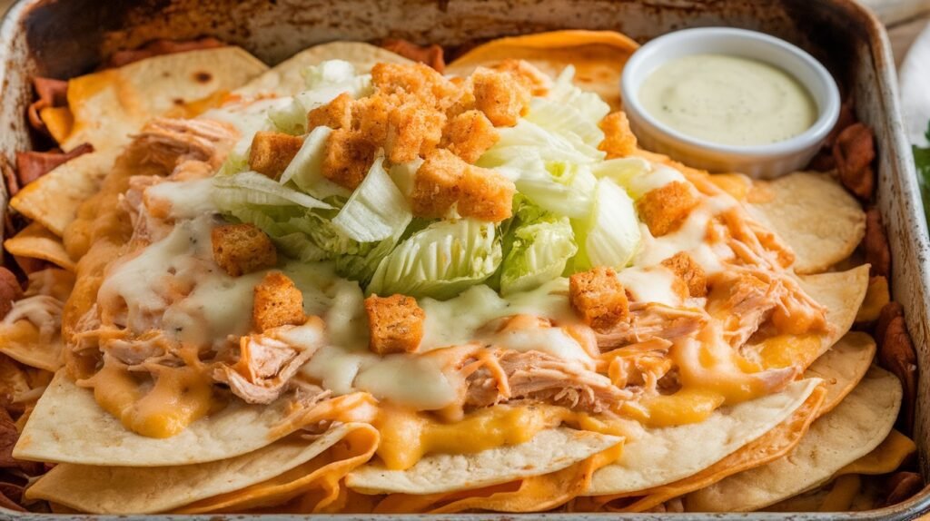 Chicken Caesar Tortilla Bake
