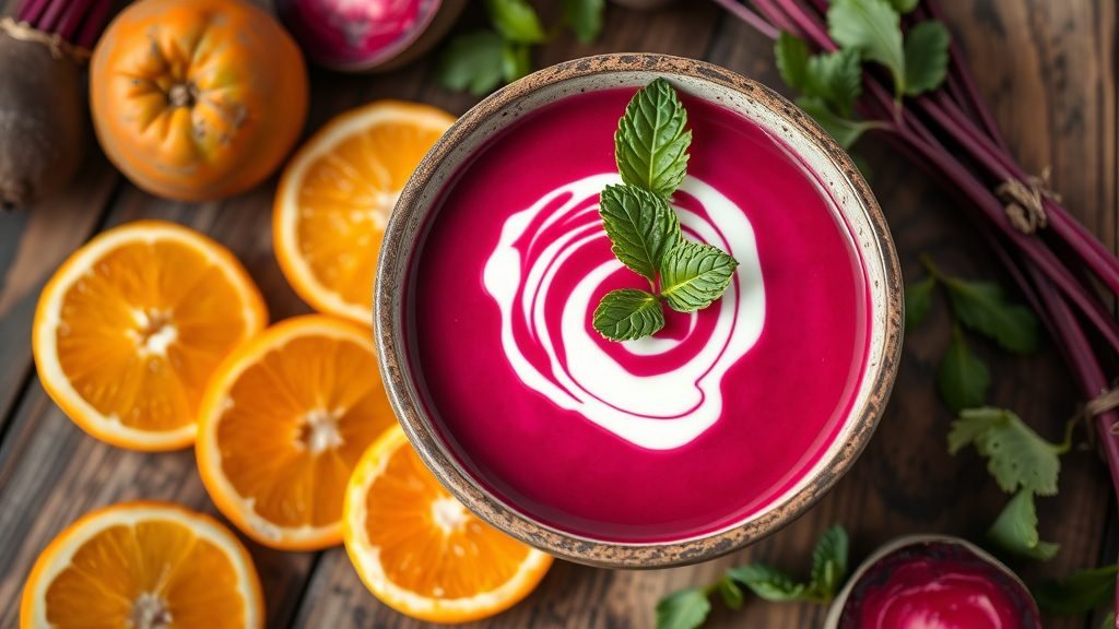 Beet and Orange Chilled Soup