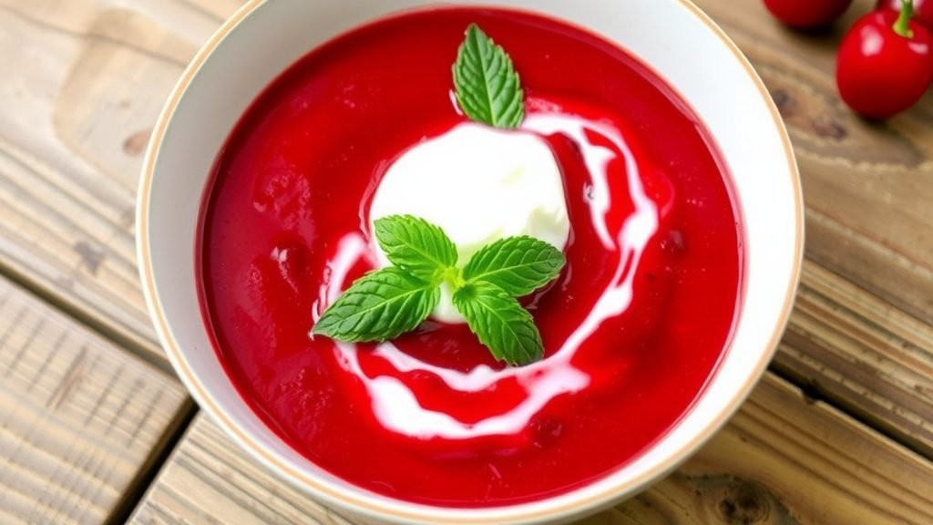 Cold Cherry Soup (Hungarian Meggyleves)