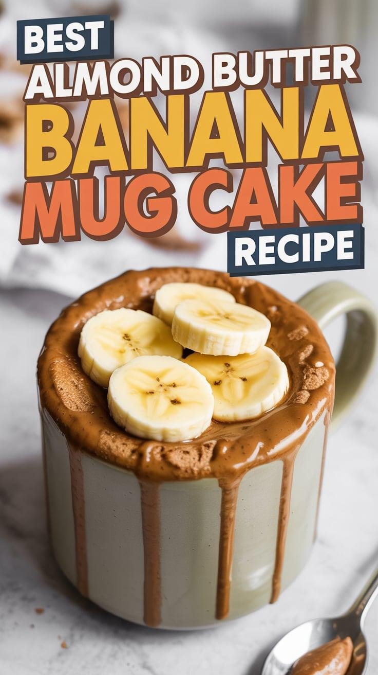 Almond Butter Banana Mug Cake