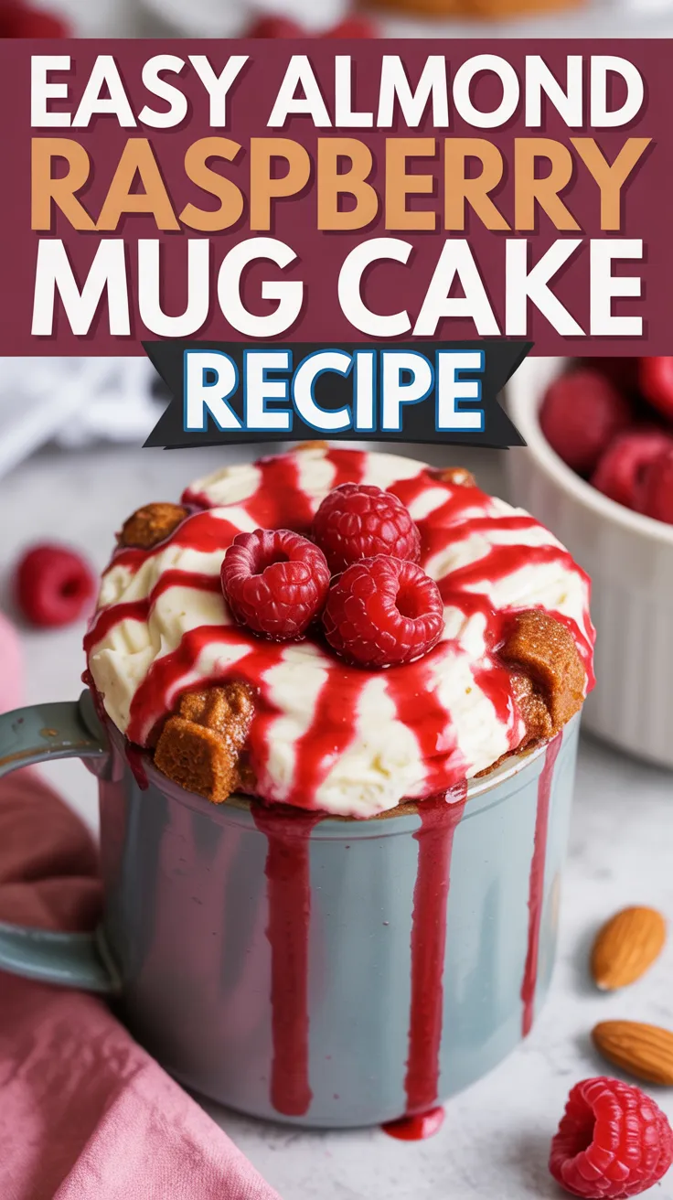 Almond Raspberry Mug Cake