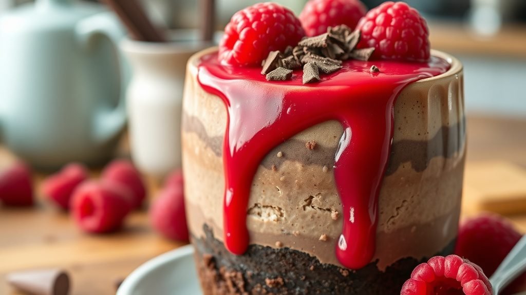 Chocolate Raspberry Cheesecake Mug