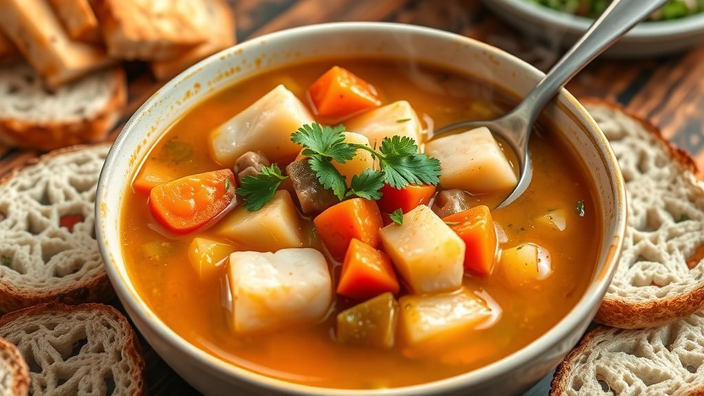 Chilean Caldillo de Congrio (Kingfish Soup)