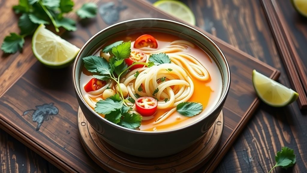 Malaysian Laksa (Spicy Coconut Noodle Soup)