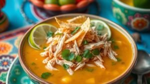 Mexican Sopa de Lima (Yucatan Lime Soup)