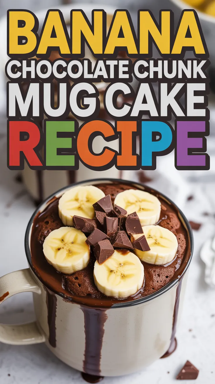 Banana Chocolate Chunk Mug Cake