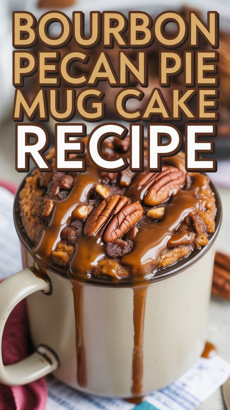 Bourbon Pecan Pie Mug Cake