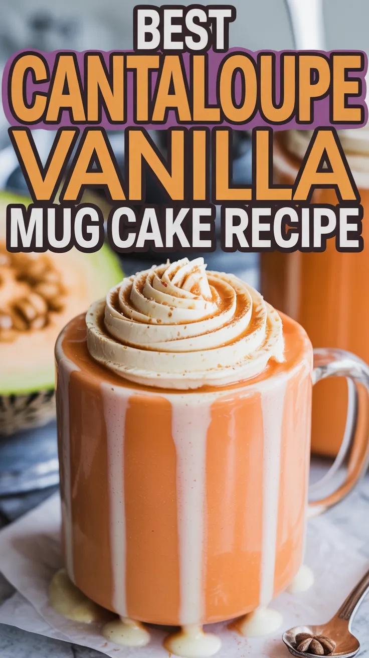 Cantaloupe Vanilla Mug Cake