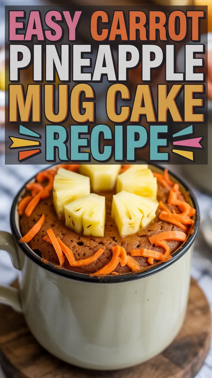 Carrot Pineapple Mug Cake