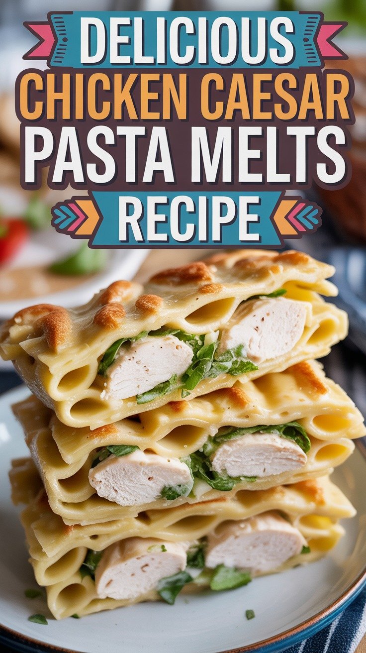 Chicken Caesar Pasta Melts