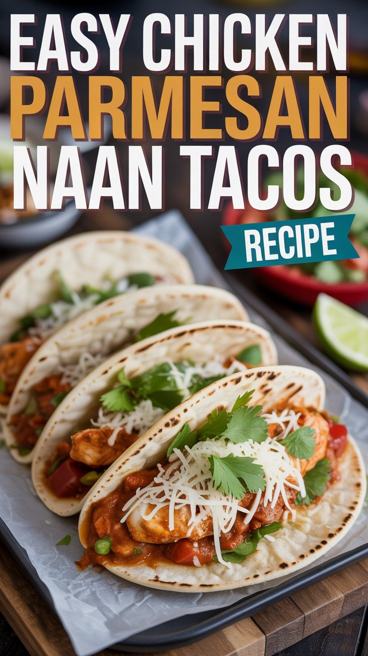 Chicken Parmesan Naan Tacos