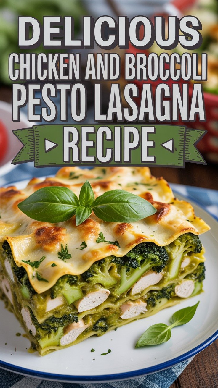 Chicken and Broccoli Pesto Lasagna