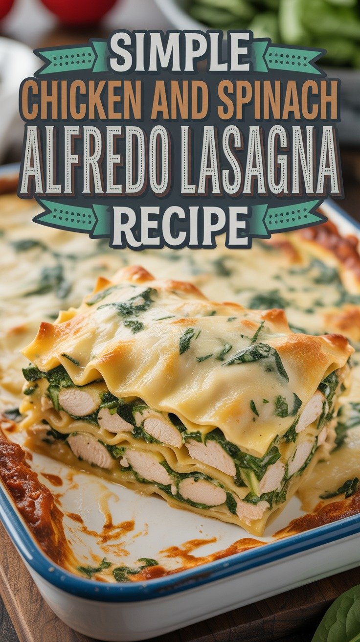 Chicken and Spinach Alfredo Lasagna