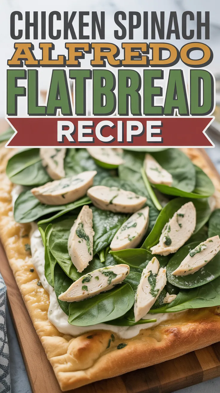 Chicken Spinach Alfredo Flatbread