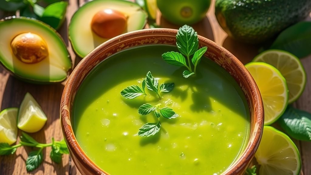 Avocado and Lime Chilled Soup