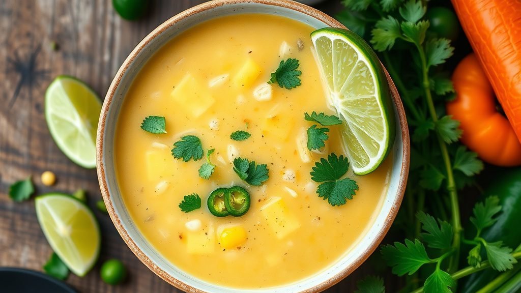 Chilled Corn and Jalapeño Soup