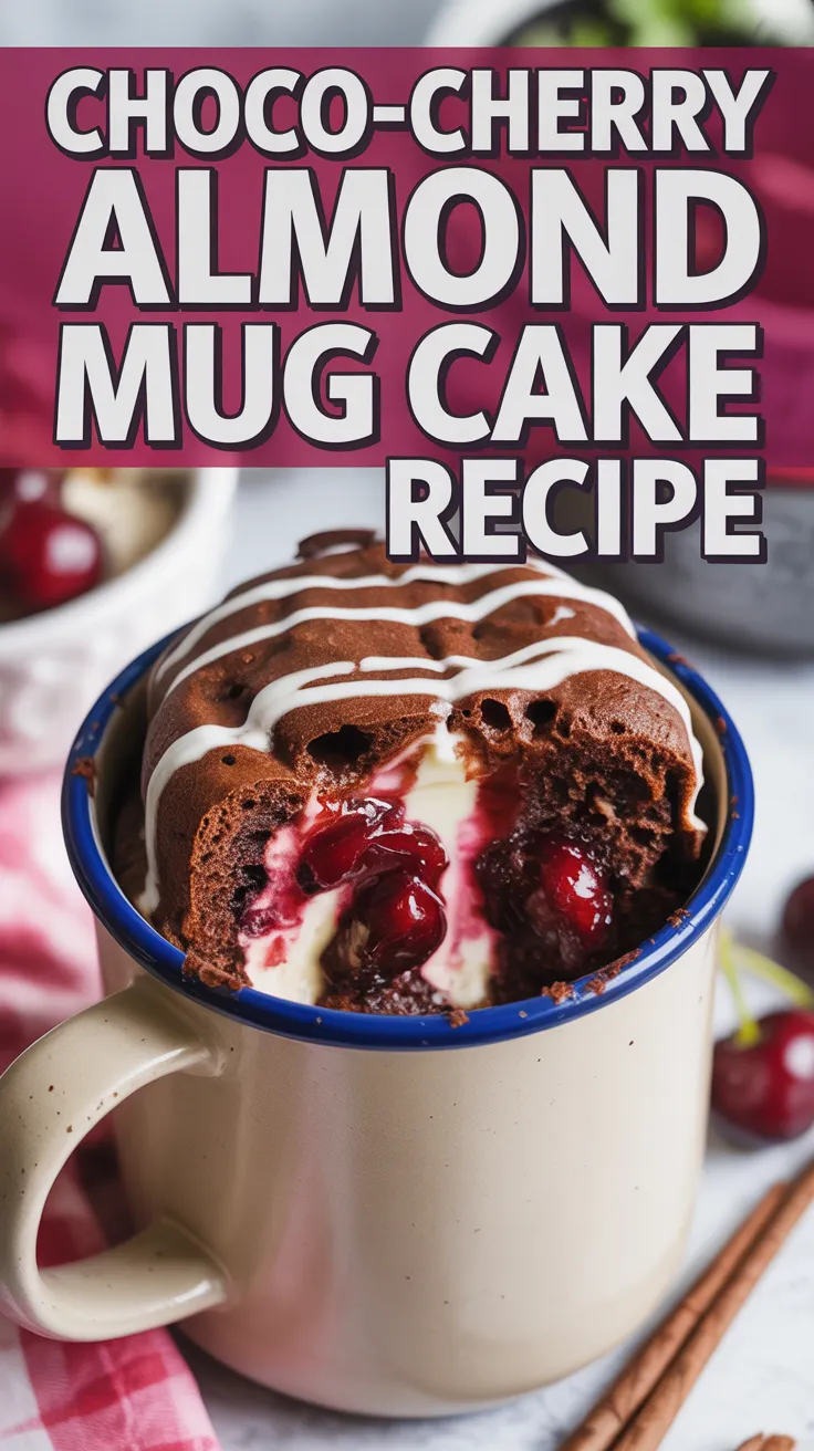 Choco-Cherry Almond Mug Cake