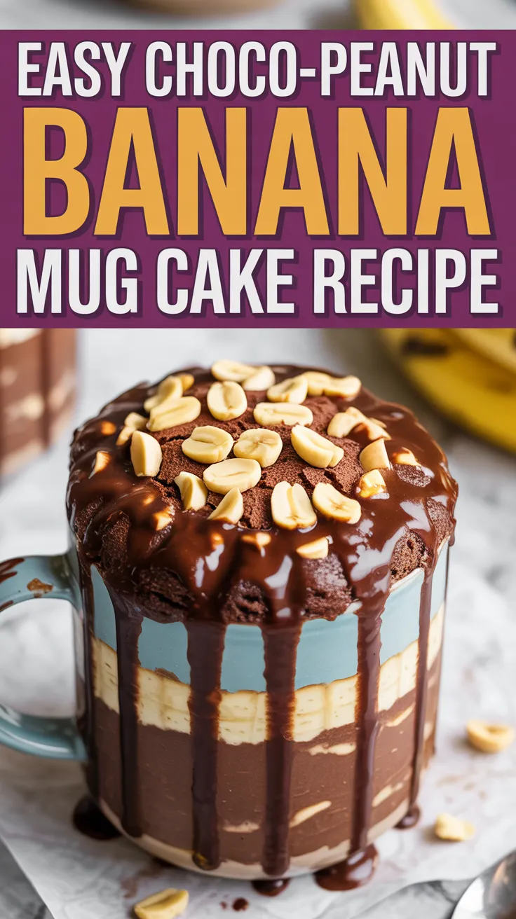Choco-Peanut Banana Mug Cake