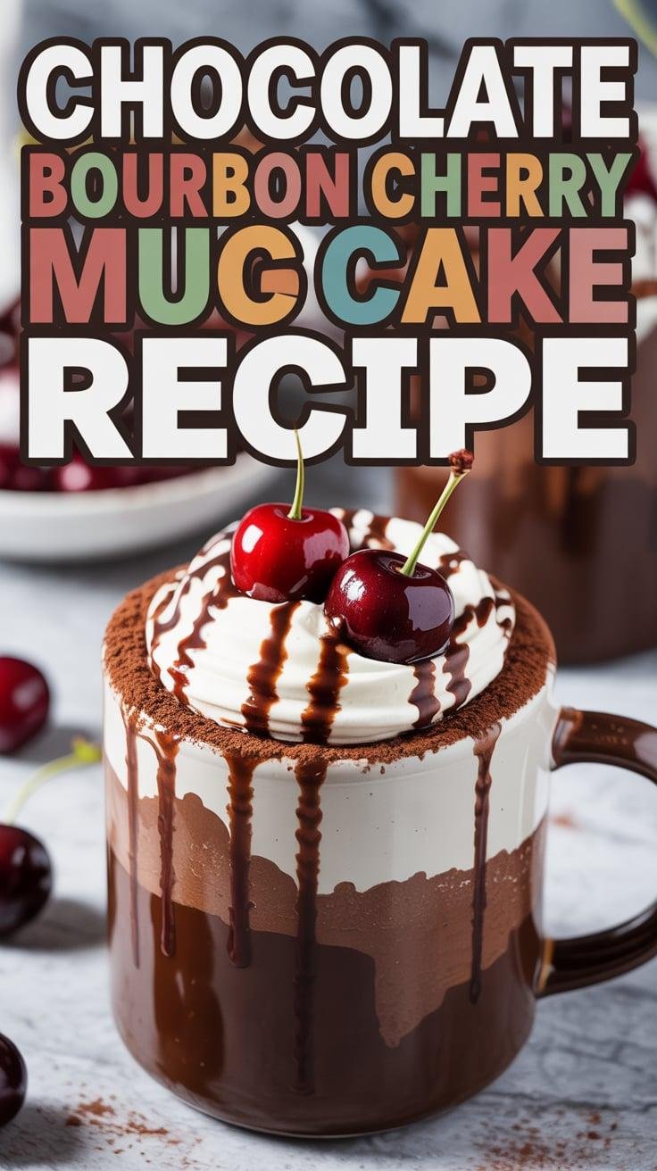 Chocolate Bourbon Cherry Mug Cake