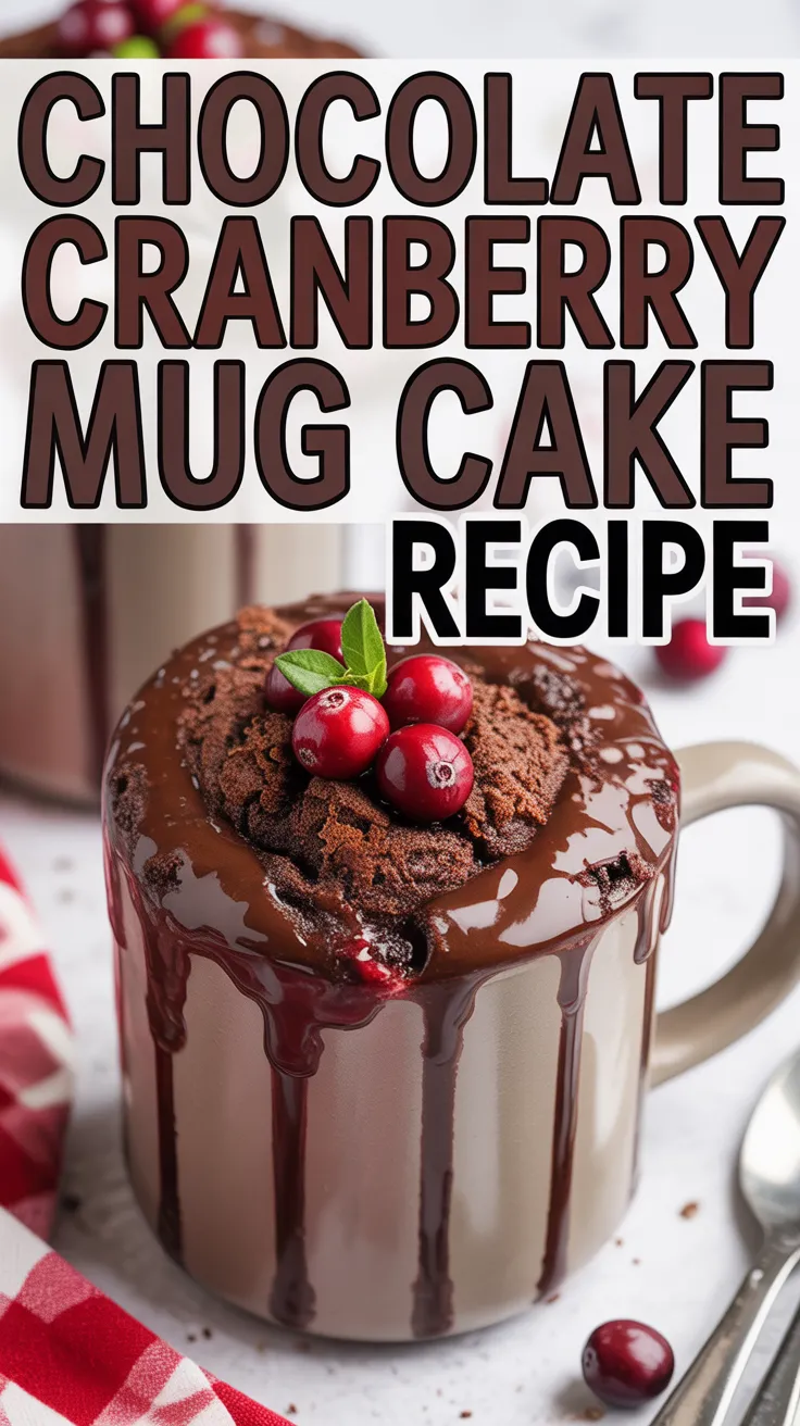 Chocolate Cranberry Mug Cake