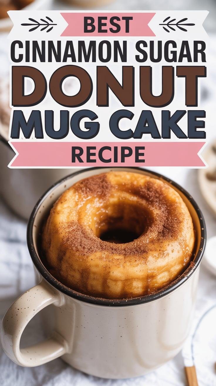 Cinnamon Sugar Donut Mug Cake