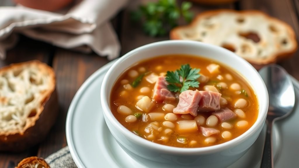 Old-Fashioned Ham and Navy Bean Soup