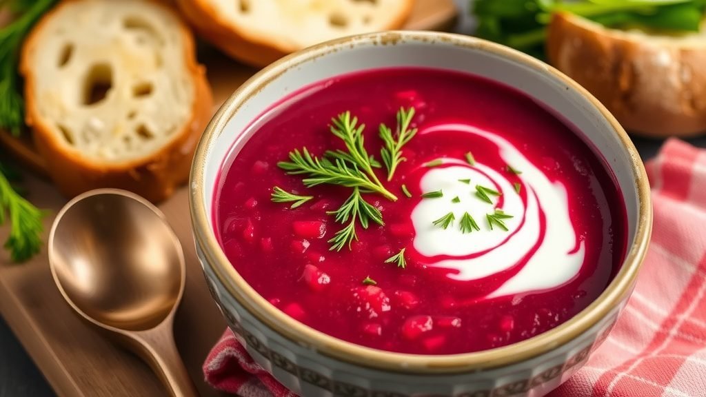 Russian Borscht (Beet Soup)