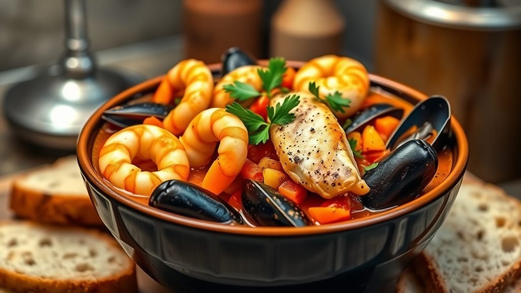 Seafood Bouillabaisse (French Fish Stew)