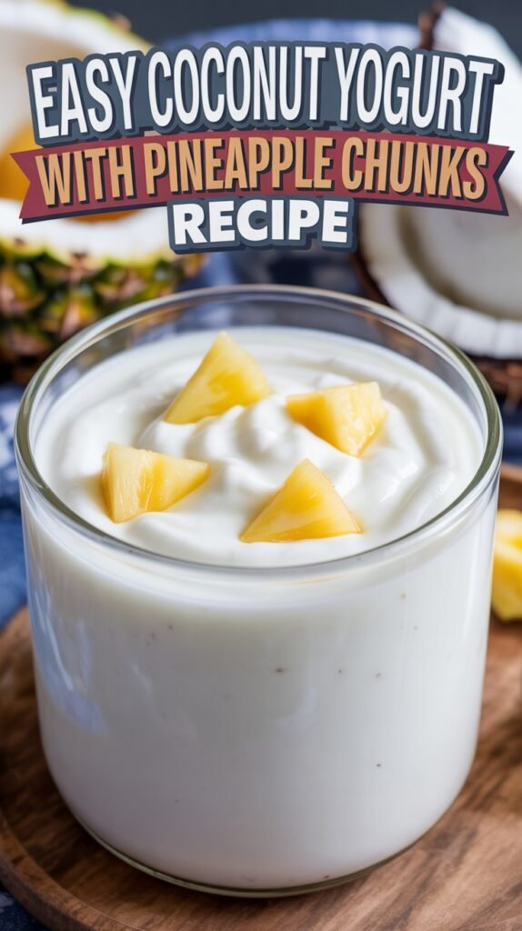 Coconut Yogurt with Pineapple Chunks