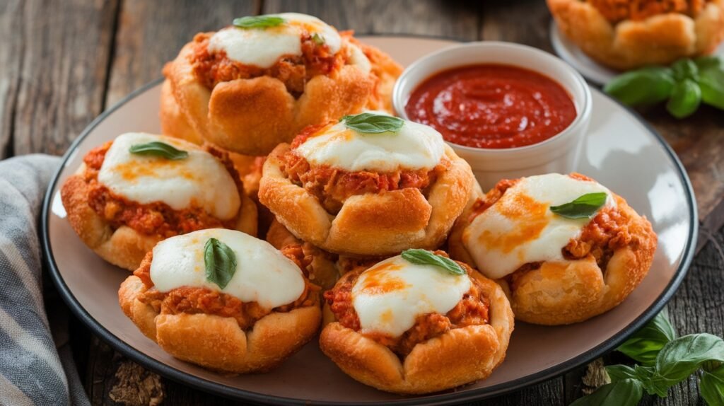 Chicken Bolognese Crescent Cups