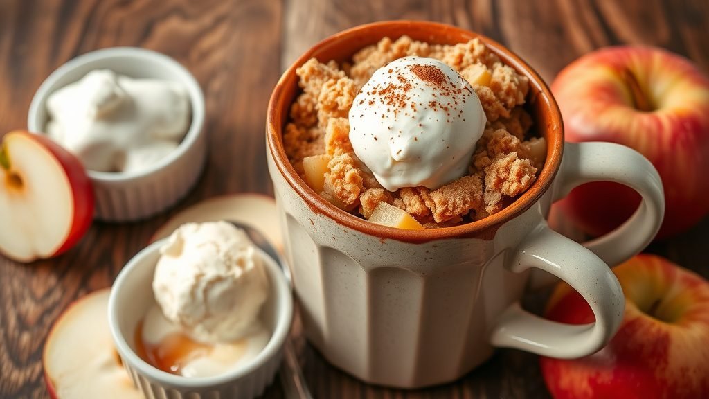Apple Streusel Mug Cake