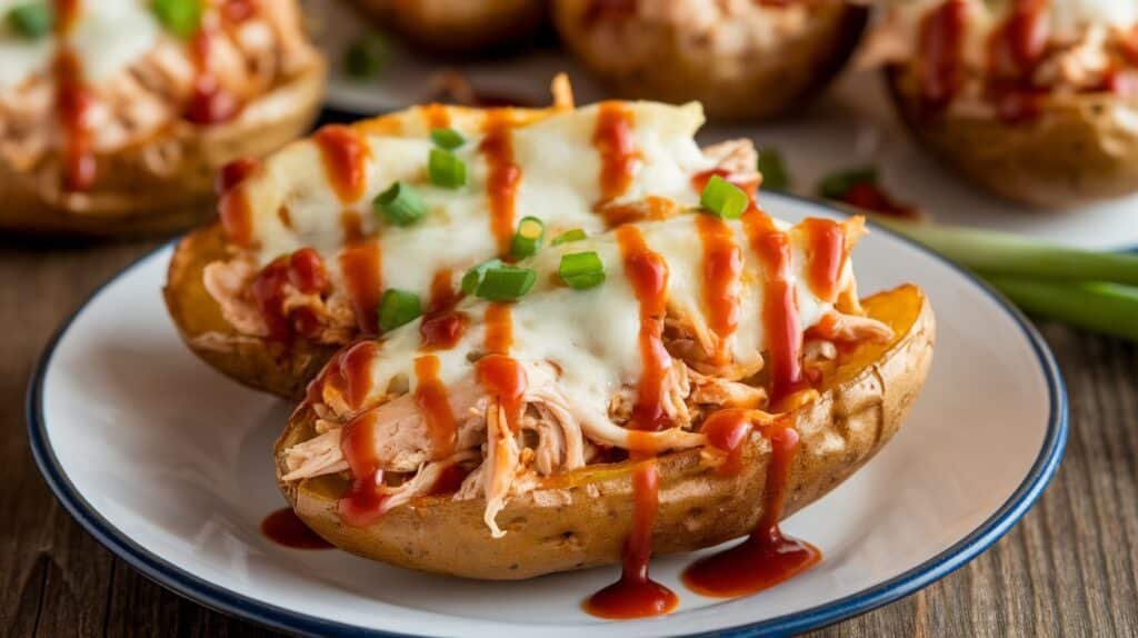 BBQ Chicken Ranch Potato Skins