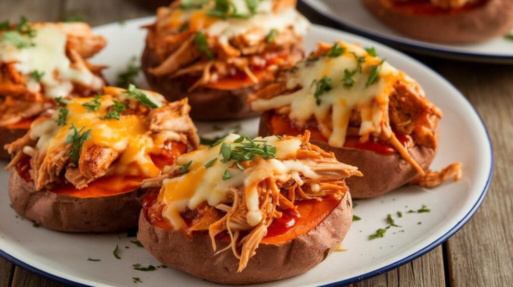 BBQ Chicken Sweet Potato Rounds